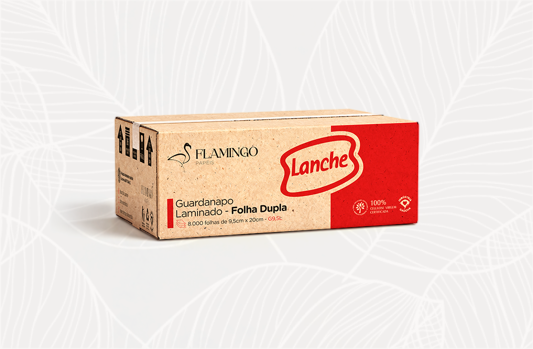 Lanche F. Dupla Laminada - 9,5cm x 20cm - 8.000 folhas